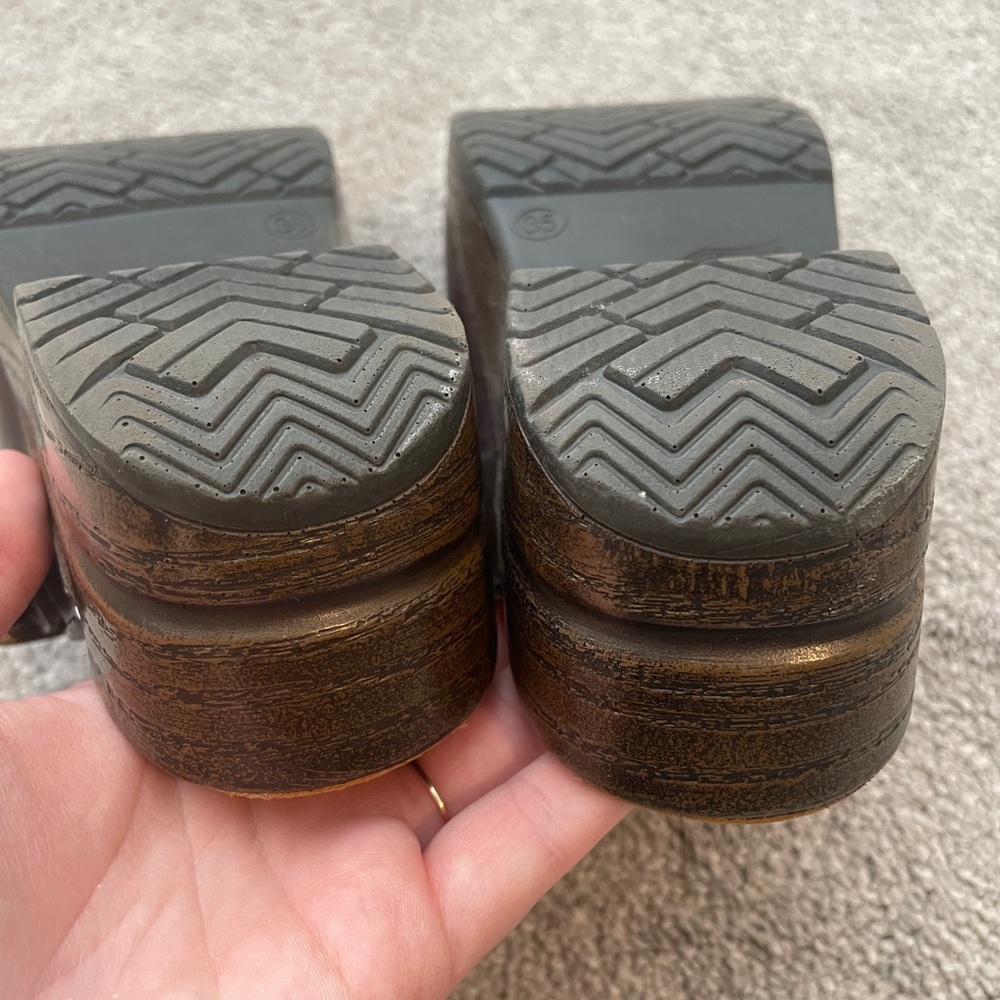 Dansko Dark Brown Leather Clogs with Buckle - Picture 8 of 11